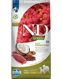 FARMINA N&amp;D Quinoa Skin&amp;Coat Duck&amp;Coconut Adult 7 kg Hrana uscata caini, cu rata, quinoa si cocos