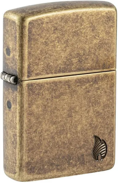 Brichetă Zippo Armor - Antique Brass Flame Design