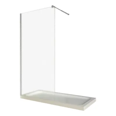 Perete dus / Paravan walk in sticla sablata 6 mm profil crom tija extensibila 900 x 2000 mm