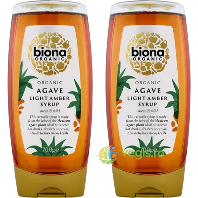 Pachet Sirop de Agave Light Ecologic/Bio 700g+700g