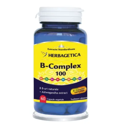 B Complex 100, Herbagetica | 60 capsule