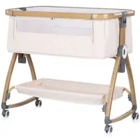 Patut co-sleeper Chipolino Charisma cu laterala culisanta cashmere wood