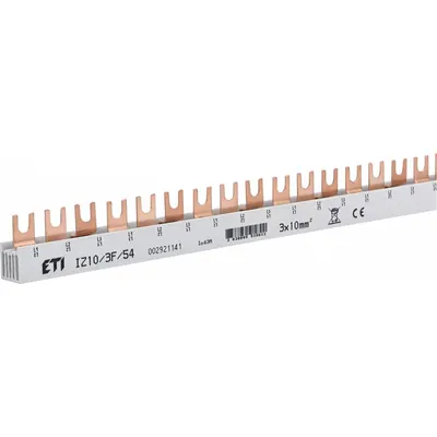 Busbar 3P, tip furca, 54 module, 63A IZ10/3F/54 Eti 002921141
