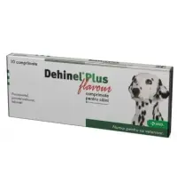 Antiparazitar intern pentru caini Dehinel Plus Flavour 10 cpr folie