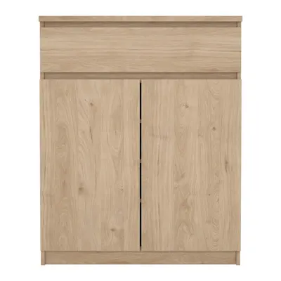 Comodă în culoare naturală cu aspect de lemn de stejar 80x100x40 cm Naia – Tvilum