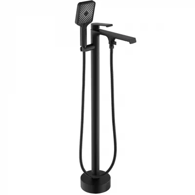 Baterie cada freestanding Rea Hass, negru mat