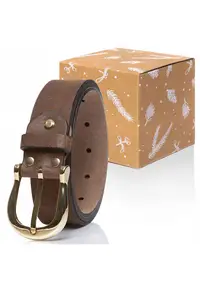 Curea Din Piele - Sopo-Mus123 - Piele - Maro - Latime: 35 mm - Maro