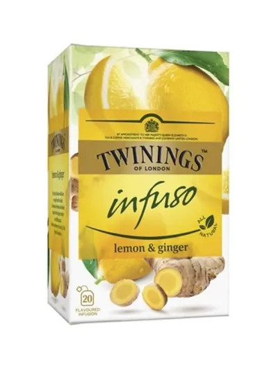 Ceai Pentru Infuzie Cu Lamaie Si Ghimbir Twinings 20x1.5g
