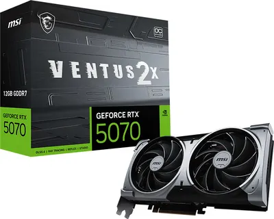 Placă video MSI - GeForce RTX 5070 VENTUS 2X OC, 12GB, GDDR7