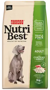 Hrana Uscata Caini Premium, NutriBest Adult Dog, Miel si Orez, 3 kg