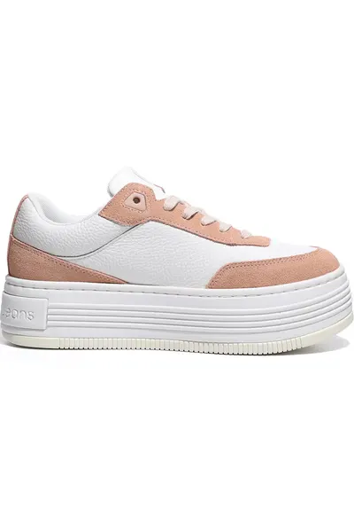 Pantofi sport pentru Femei - bold flatf low lace tumb - YW0YW01797-0K6 - Alb - Alb