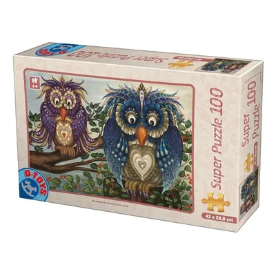 Puzzle 100 Piese, D-Toys, Doua Bufnite Noaptea