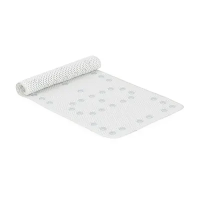 Covoras XXL de baie, Petite&Mars, Harry, Antialunecare, Cu ventuze, Dreptunghiular, Antiderapant, 91x43 cm, Alb