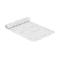 Covoras XXL de baie, Petite&Mars, Harry, Antialunecare, Cu ventuze, Dreptunghiular, Antiderapant, 91x43 cm, Alb