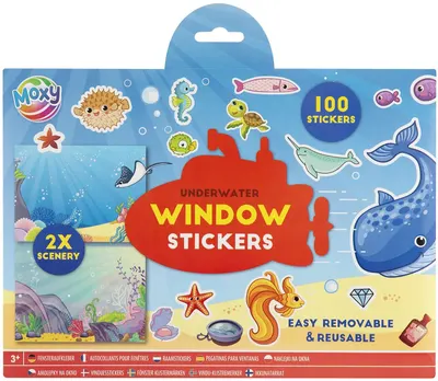Set autocolante pentru fereastră Moxy - Ocean, 100 buc.