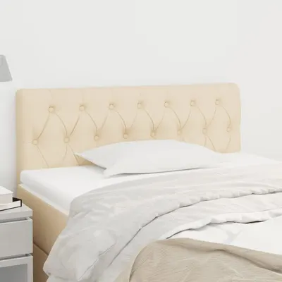 vidaXL Tăblie de pat, crem, 90x7x78/88 cm, textil