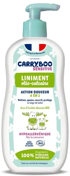 Ulei de corp Bio pentru bebelusi, fara parfum, cu 3 uleiuri vegetale 450 ml Carryboo