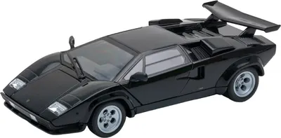 Mașină metalică Welly - Lamborghini Countach LP 5000 S, negru, 1:24