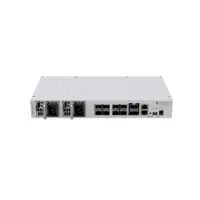 Switch rackabil cu 8 porturi SFP28 MikroTik CRS510-8XS-2XQ-IN, 2x QSFP28 100G, PoE, cu management