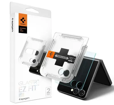 Protector de sticlă Spigen - EZ Fit HD, Galaxy Z Flip 7, transparent , 2 buc.