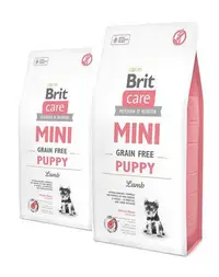 BRIT Care Mini Grain Free Mini Puppy Lamb hrana uscata caini juniori talie mica, cu miel 14 kg (2 x 7 kg)