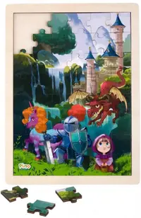 Puzzle din lemn de 48 piese Pino Povesti - Cascada