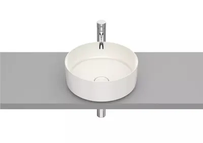 Lavoar Roca Inspira A327523650, montare pe blat, 37 cm, FineCeramic, Bej