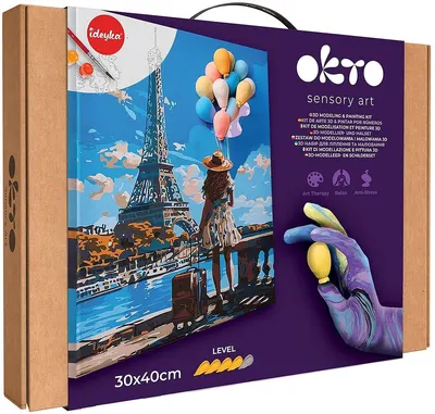 Set creativ cu plastilină Okto - Creați o imagine 3D, Salutări din Paris