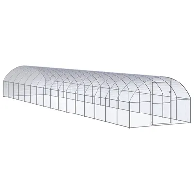 Gossi cotet de gaini pentru exterior, 3x16x2 m, otel zincat