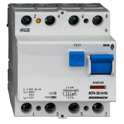 Intreruptor diferential 25A 4poli 500mA