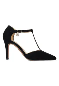 Pantofi dama - stiletto - negru - tesatura