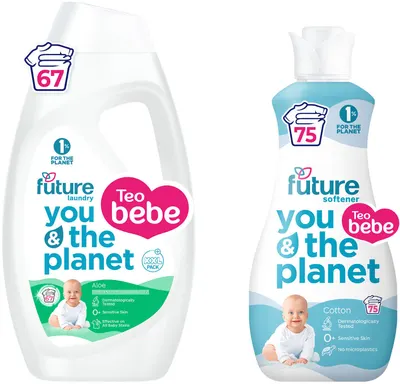 Set Future baby - Gel concentrat pentru spălat cu aloe, 2.7 l + Balsam cu bumbac, 1.5 l