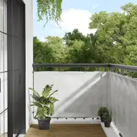 Gossi paravan de balcon gri deschis 90x300 cm 100% poliester oxford