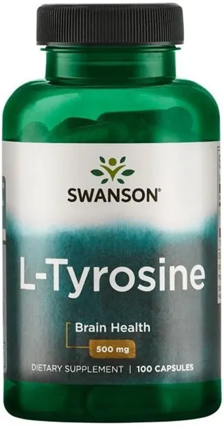 L-Tyrosine, 500 mg, 100 capsule, Swanson