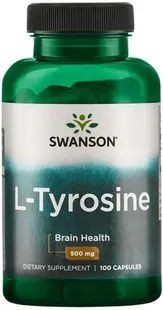 L-Tyrosine, 500 mg, 100 capsule, Swanson
