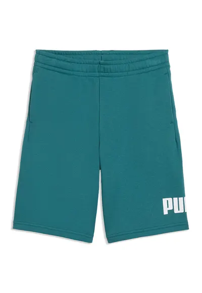 Pantaloni scurti de trening cu talie elastica Essentials - Alb/Albastru petrol