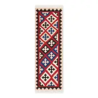 Covor tip traversă roșu reversibil, țesut manual din lână 60x190 cm Kamal Rami – Nouristan