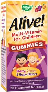 Alive Multi-Vitamin Gummies pentru copii, 30 tablete de jeleu, Nature's Way
