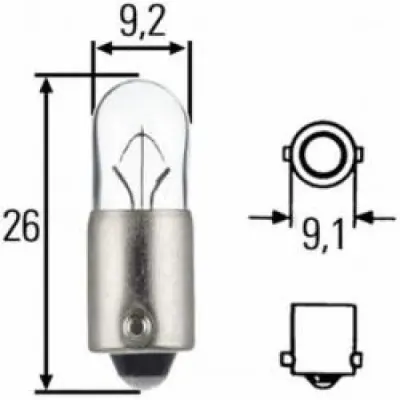 Bec auto halogen Hella Standard T4W 4W 12V 8GP 002 067-121