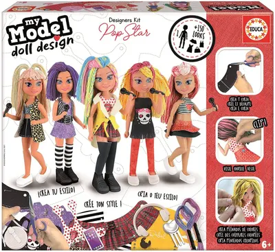 Educa - Fă-ți propria păpușă de designer, Pop star