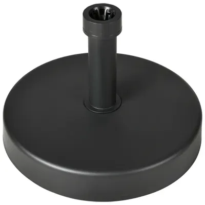 Outsunny Bază Umbrelă de Grădină din Plastic PP, Capacitate Max 18kg, Ø45x33 cm, Negru | Aosom Romania
