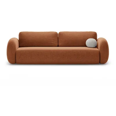 Canapea cărămizie extensibilă/cu spațiu de depozitare cu tapițerie din chenille 262 cm Tonale – Cosmopolitan Design