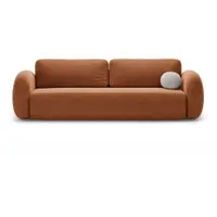 Canapea cărămizie extensibilă/cu spațiu de depozitare cu tapițerie din chenille 262 cm Tonale – Cosmopolitan Design