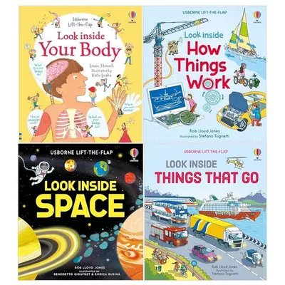 Usborne Lift-The-Flap Look Inside Series 4 Books Set
