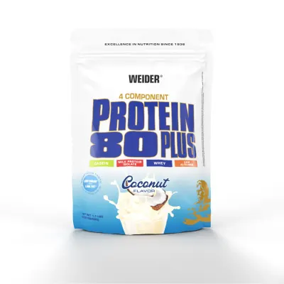 Concentrat proteic Weider Protein 80+, cocos, 500g