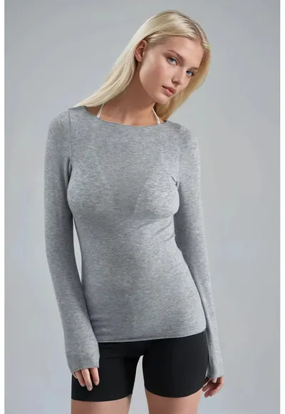 Bluza dama - Gri deschis - Jerseu