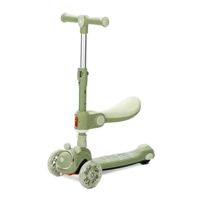 Trotineta pliabila, Lorelli Swiftie, pana la 50 kg, roti din silicon cu leduri colorate, Green