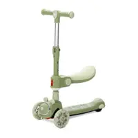 Trotineta pliabila, Lorelli Swiftie, pana la 50 kg, roti din silicon cu leduri colorate, Green