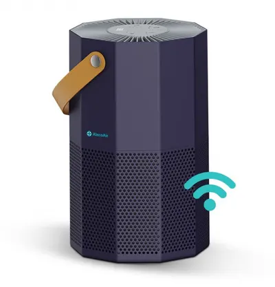 Purificator de aer AlecoAir P25 ROUBIQ, Wi-Fi, Lampa UV-C, Filtru True HEPA si Carbune Activ, Ionizare, PM 2.5