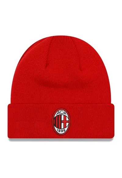 Caciula tricotata cu manseta AC Milan - Rosu vermillion